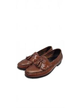 Hush Puppies Brown Leather Tassel Loafers